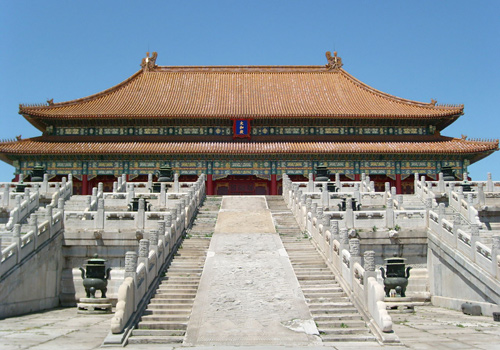 The Hall of Supreme Harmony is the most important and largest one among the three main buildings of the Outer Court of Forbidden City, Beijing.