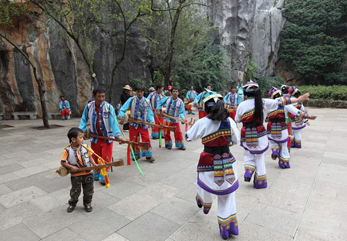 Ethnic minorities in Kunming of Yunnan Province