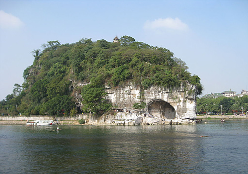 The Puxian Temple on the top of the Elephant Trunk Hill by the Li River, Guilin