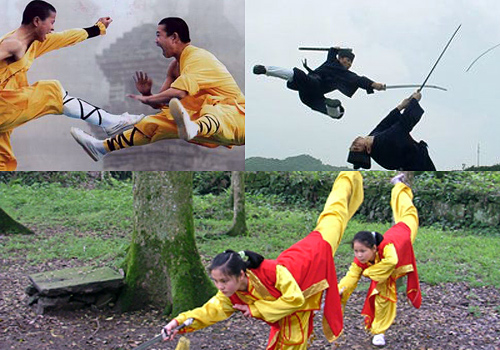 Top 3 genres of Chinese martial art, Shaolin, Wudang and Emei.