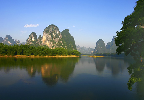 Yuanbao Hills, the real scene on the back of RMB 20, is located near the Xingping Ancient Town,Yangshuo,Guilin.