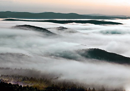 The sea of clouds can be seen sometimes inside the forest areas at Greater Khingan Mountains.