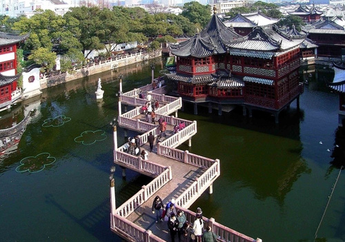 Zigzag Bridge in Yuyuan Garden,Shanghai