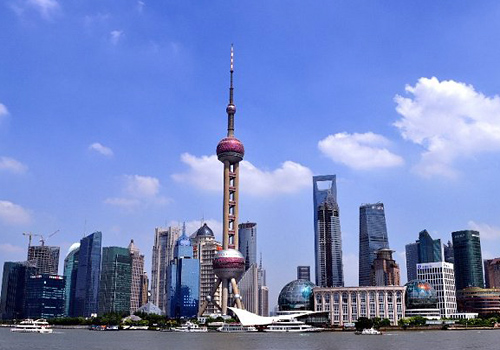 Oriental Pearl TV Tower is the landmark of Shanghai.