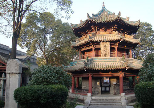 The Shengxin Pavilion located in the third courtyard of the Great Mosque in Xi'an,Shaanxi Province.