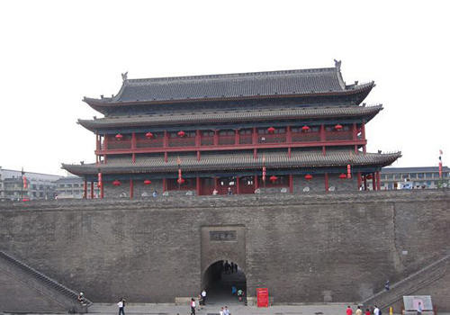 One of the gates of the Anceint City Wall in Xi'an City, Shaanxi Province.