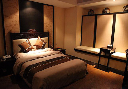 A room of the hotel in Famen Temple Scenic Spot.