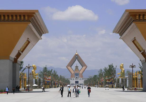 The Avenue of Buddha Anticorona of Famen Temple Scenic Spot Fufeng County,120 km from Xi'an City.