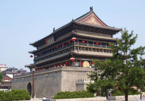 The Drum Tower of Xi'an is the biggest ancient drum tower in China.