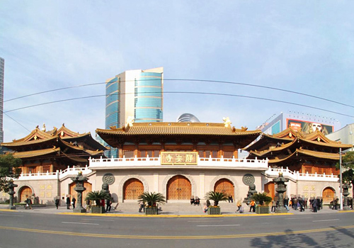 Jing'an Temple is a famous Esoteric Buddhist temple in the city of Shanghai.