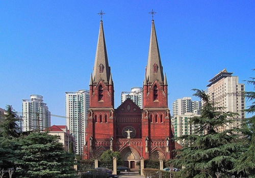 Saint Ignatius Cathedral in former concession,Shanghai