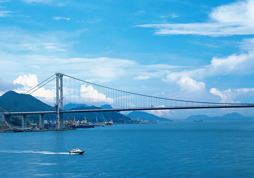 Tsing Ma Bridge is not only a key landmark of Hong Kong but also the longest steel bridge for both vehicles and trains in the world.
