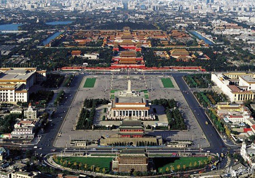 The panorama of the Tian'anmen Square in Beijing