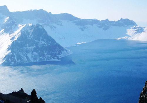 The Lake Tianchi, or Heavenly Lake, Sky Pond, is seen as a mysterious and holy lake located on the Mt.Changbai.