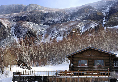 Winter view of the Changbai Mountain in Yanbian Korean Autonomous Prefecture,Jilin Province,Northeast China.