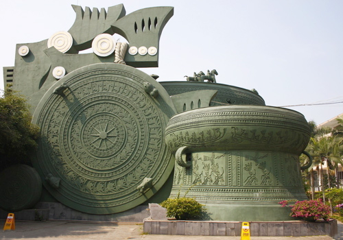 The gigantic drum- Yun Leiwen Giant drum in Guangxi Ethnic Relics Center,Nanning