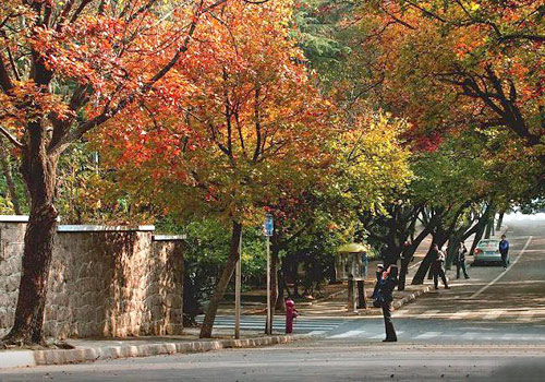 Badaguan Scenic Area is renowned as a building group of distinctive exotic architectural styles in China with beautiful sceneries.
