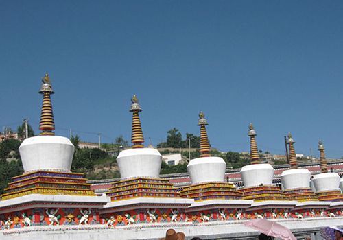 The prayer whees of the Ta'er Monastery in Xining.