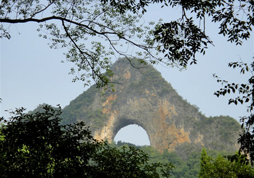 The Moon Hill in Ynagshuo,Guilin.