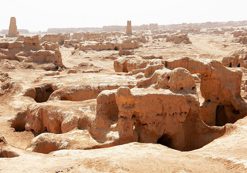 A full view of the Ancient City of Gaochang,Turpan