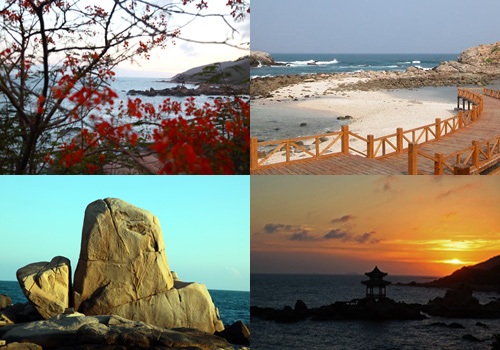 Beautiful scenery of Nanshan, Sanya.