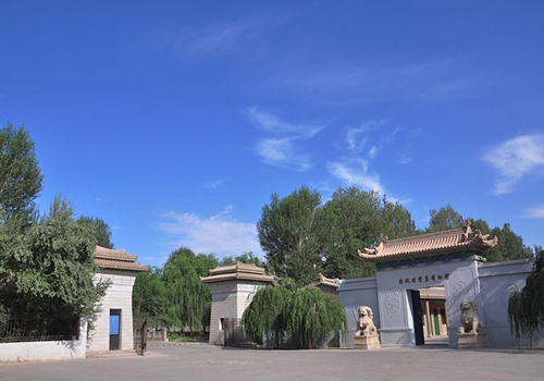 The entrance of the Tombs of Wei and Jin Dynasties,which is a big tomb group with more than 1,000 tombs which were built between the third and fifth century.