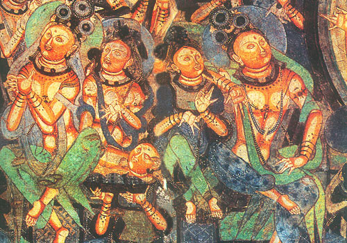 The existing murals in Kizil Grottoes cover an area of 10,000 square meters which are praised as the largest Buddhism art treasure just second Dunhuang Murals.