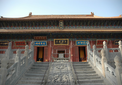 Junji Hall of Zhongyue Temple,Mount Song Scenic Area,Zhengzhou.
