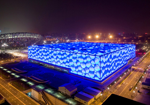 The National Swimming Center, or Water Cube for short, is the major natatorium as well as one of the landmarks of the Beijing 2008 summer Olympic Games. 