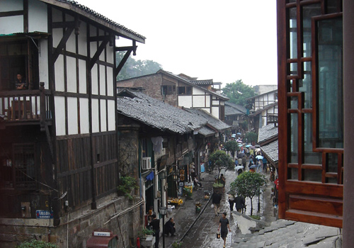 Ciqikou Ancient Town is a famous attraction in Chongqing.
