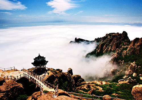 The marvelous sea of clouds of Laoshan Mountain,Qingdao