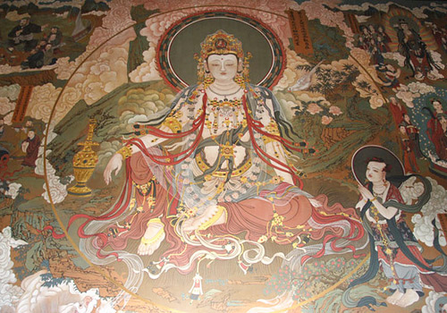 The exquisite and bright murals in Huayan Monastery,Datong