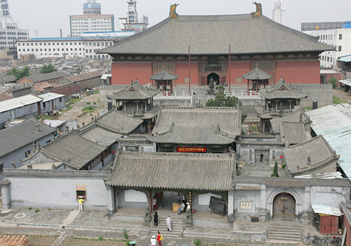The overall layout of the upper Huayan Monastery,Datong