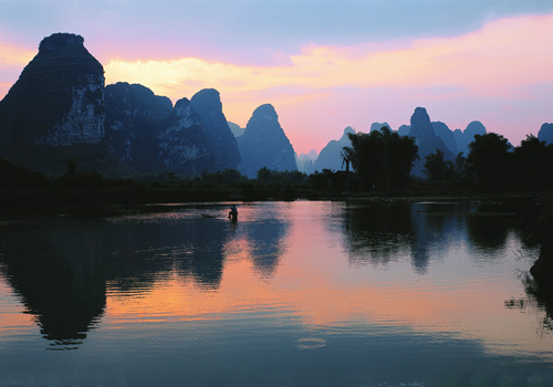 A dusk view of Ming-shi Countryside,Nanning