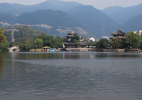 Wuhan East Lake is China's largest in city park, all in all the lake encompasses 73 km of land.