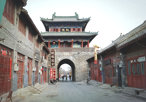 The Drum Tower in Luoyang Old Town District of Luoyang City in Henan Province 