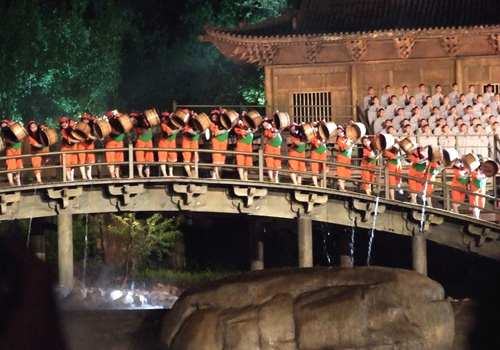 Girls dancing in Zen Music Shaolin Ceremony,Dengfeng,Zhengzhou