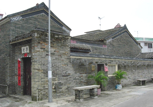 The dwelling houses are orderly arranged in Kim Tin Walled Village.