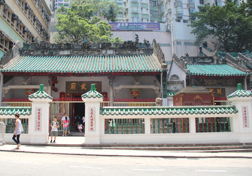 Man Mo Temple on Hollywood Road,Hong Kong