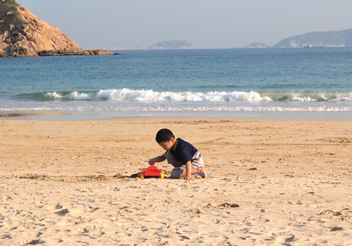 The Shek O Beach in Hong Kong Southern District