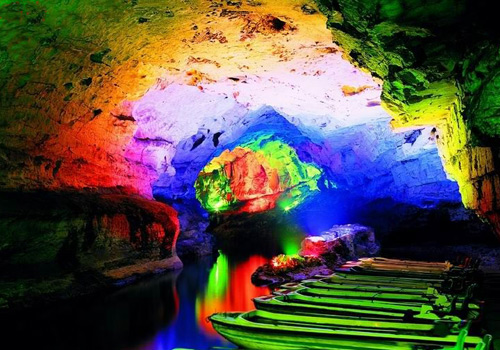 The Rattle River in Yellow Dragon Cave in Wulingyuan Scenic Area,Zhangjiajie City,Hunan Province.