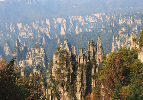 Imperial Brush Peak of Tianzi Mountain in Wulinyuan Scenic Area,Zhangjiajie City,Hunan Province
