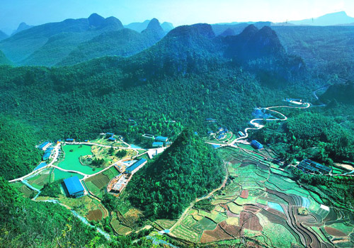 The Jin Zhong Hill in Yongfu County,Guilin City,Guangxi Zhuang Autonomous Region