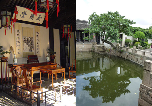 As one of the few architecture of Ming Dynasty style, Zhang House, covering an area of 1800 square metres and boasting over 70 rooms, is listed as a Major Historical and Cultural Site Protected at Jiangsu provincial level.