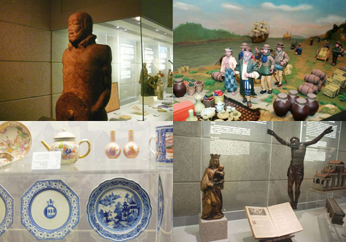 The exhibits of Macau Museum show the fusion of Chinese and western cultures in Macau.