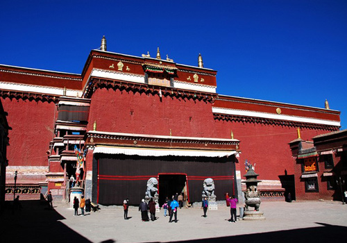 Sakya Monastery in ancient town of Sajia,130km away from Shigatse,Tibet Autonomous Region,China