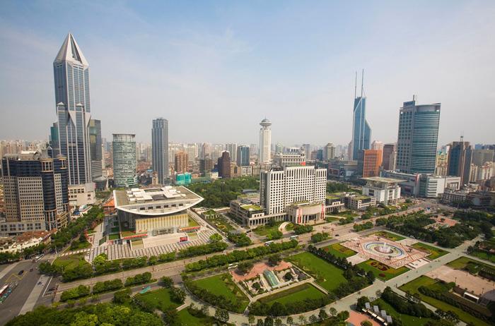 An overview of People's Square, Shanghai