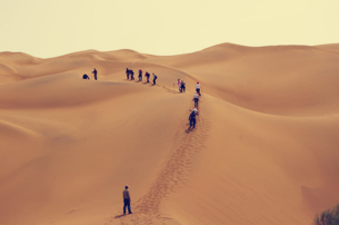 Hiking in Taklamakan Desert Hiking in Taklamakan Desert