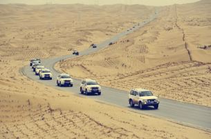 Highway in the Taklamakan Desert Highway in the Taklamakan Desert
